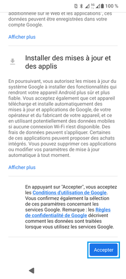 Étape 13 : Sélectionnez Accepter.