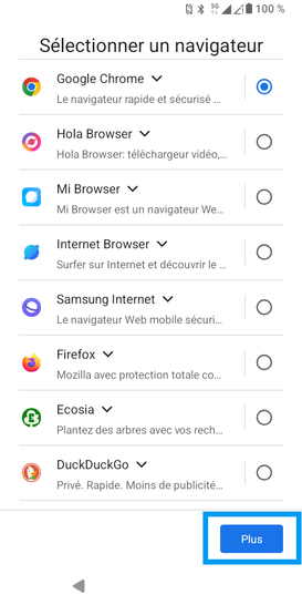 Étape 22 : Continuez avec Plus.