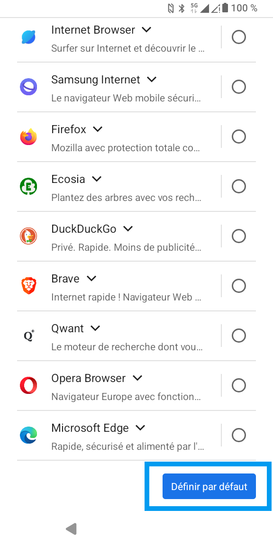 Étape 23 : Validez avec Définir par défaut.