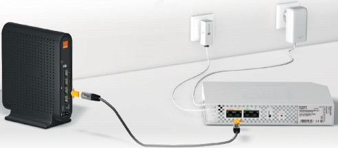 Lot 2 Prise Adaptateurs CPL Orange Liveplug HD+ Duo 500 Mbits/s Double  Ethernet