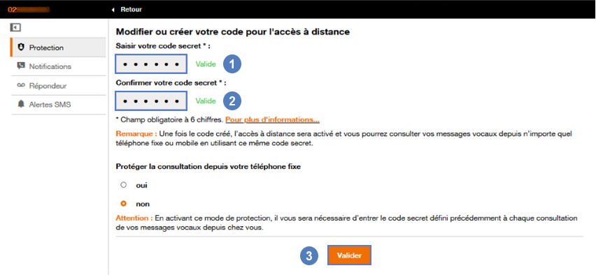 Téléphone par internet : gérer le code secret de votre messagerie