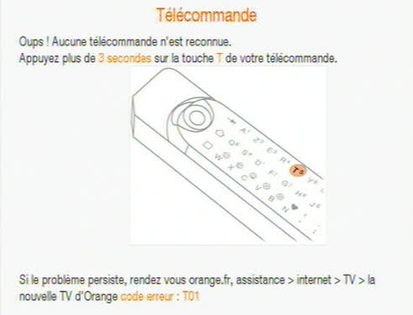 Télécommande Livebox Play TV (clavier au dos) Orange / Sosh