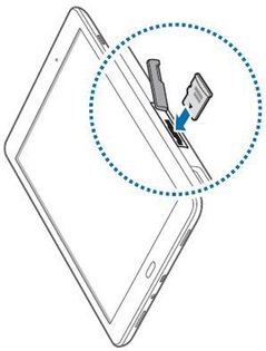 Samsung Galaxy Tab A : insérer la carte mémoire - Assistance Orange