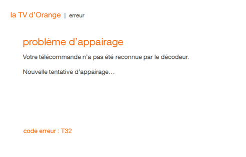 Decodeur Tv 4 Et Tv Uhd Code Erreur T32 Assistance Orange