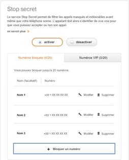Stop Secret Gerer Vos Numeros Bloques Ligne Livebox Assistance Orange Stop Secret Gerer Vos Numeros Bloques Ligne Livebox Assistance Orange