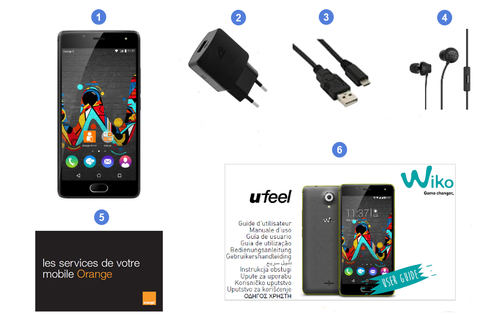 Wiko U Feel, contenu du coffret.