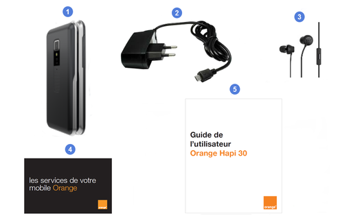 Orange Hapi 30, contenu du coffret.