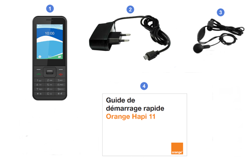Orange Hapi 11, contenu du coffret.