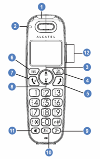 Combiné sans fil de l'Alcatel XL650 Combo V