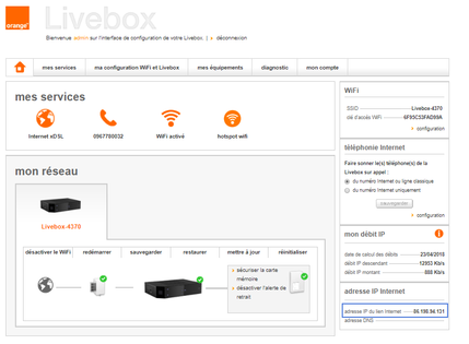 Livebox Pro : connaître votre adresse IP via l'interface de la Livebox ...