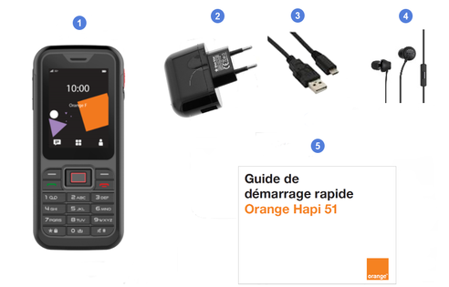 Orange Hapi 51, contenu du coffret.