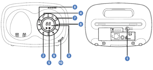 base répondeur de l'Alcatel XL375 V