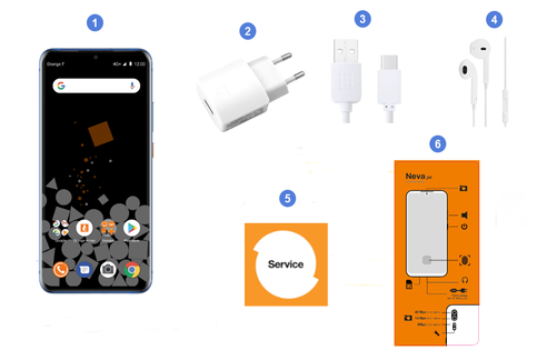 Orange Neva Jet, contenu du coffret.