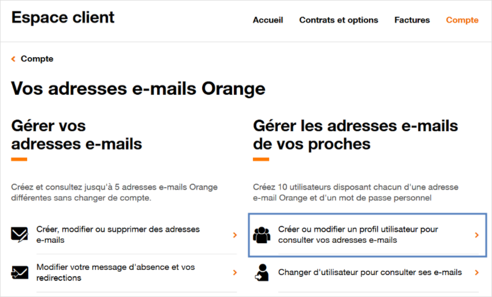 Modifier Le Mot De Passe D Un Compte Utilisateur Ou D Une Boite Mail Secondaire Assistance Orange