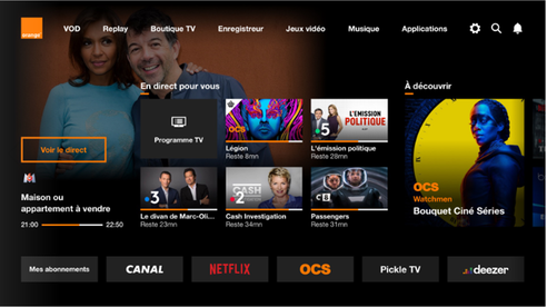 Decodeur Tv D Orange Accueil Horizontal Acceder A Vos Abonnements Assistance Orange