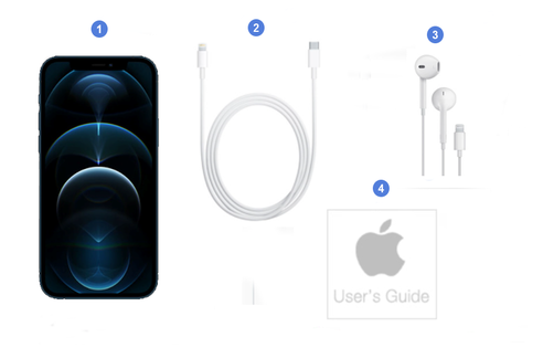 Apple iPhone 12 Pro, contenu du coffret.