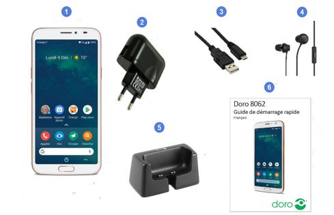 Doro 8062, contenu du coffret.