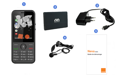 Orange Neva Mini, contenu du coffret.