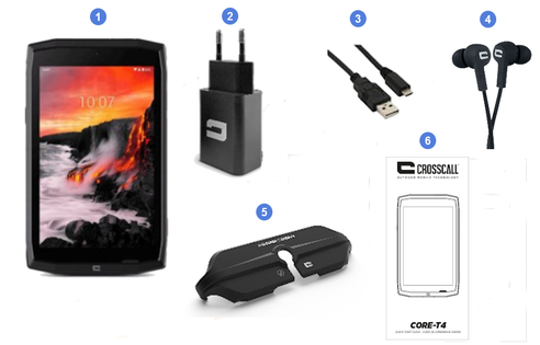 Crosscall Core-T4, contenu du coffret.
