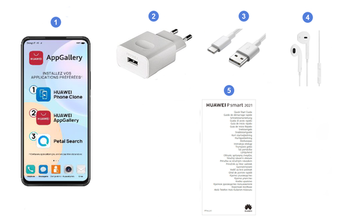 Huawei Psmart 2021, contenu du coffret.