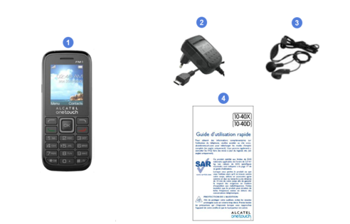 alcatel ot 1040, contenu du coffret.