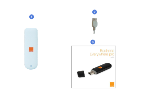 huawei cle e352, contenu du coffret.