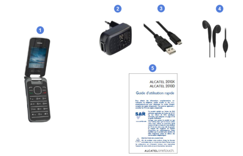 alcatel ot 2010, contenu du coffret.